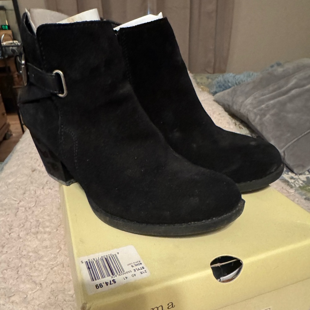 Sonoma‎ Black Ankle Booties with Buckle